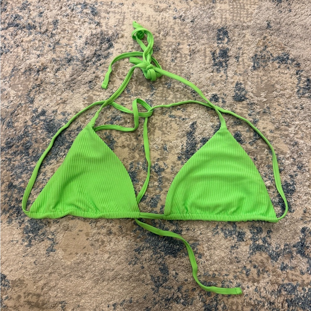 Frankie’s Bikinis Tia Ribbed Triangle Bikini Top
